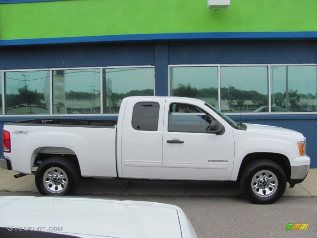 2012 Sierra 1500 SL Extended Cab 4x4 - Summit White / Dark Titanium photo #4