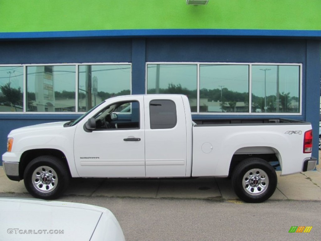 2012 Sierra 1500 SL Extended Cab 4x4 - Summit White / Dark Titanium photo #8