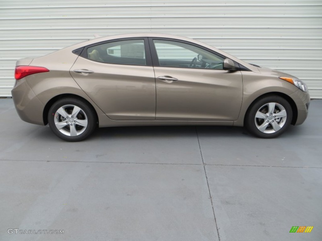 2013 Elantra GLS - Desert Bronze / Beige photo #3