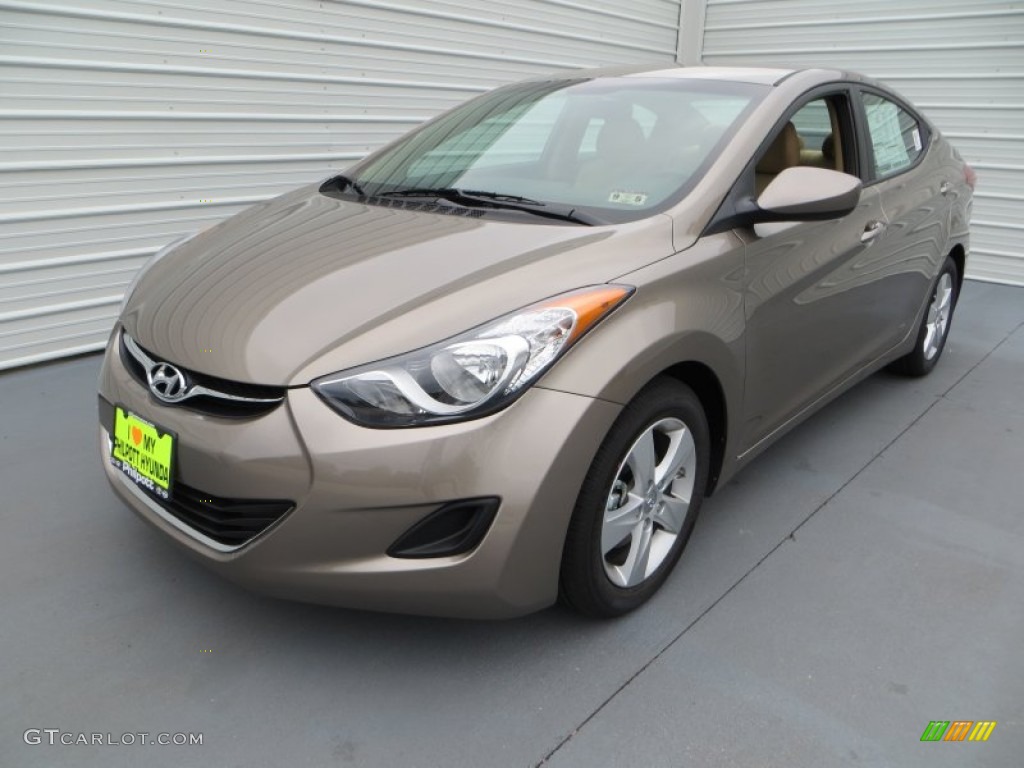 2013 Elantra GLS - Desert Bronze / Beige photo #7