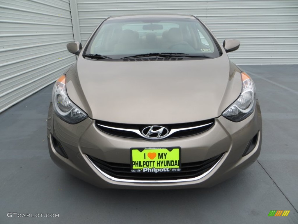 2013 Elantra GLS - Desert Bronze / Beige photo #8