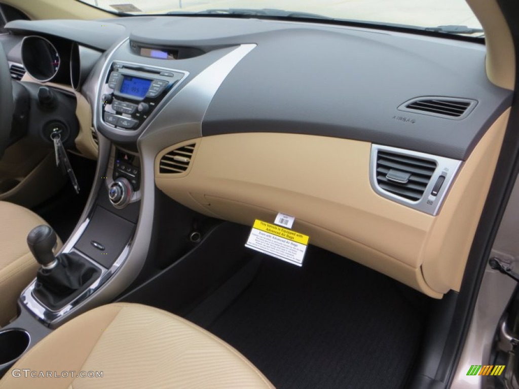 2013 Elantra GLS - Desert Bronze / Beige photo #17