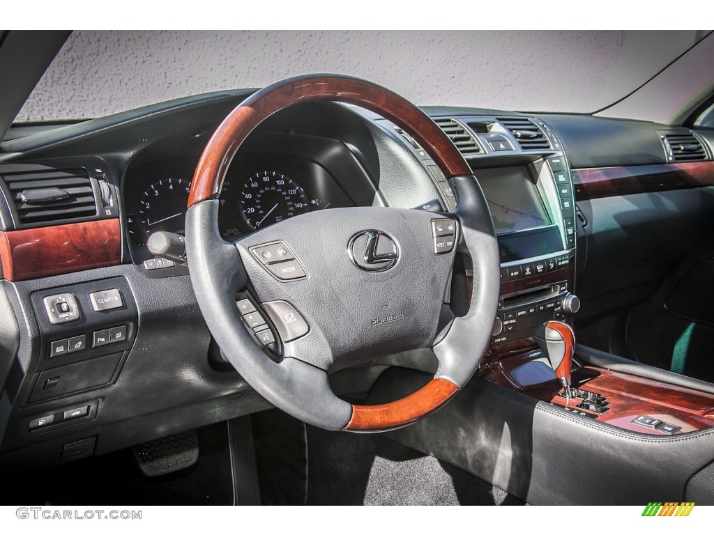 2010 Lexus LS 460 Black Steering Wheel Photo #86041764