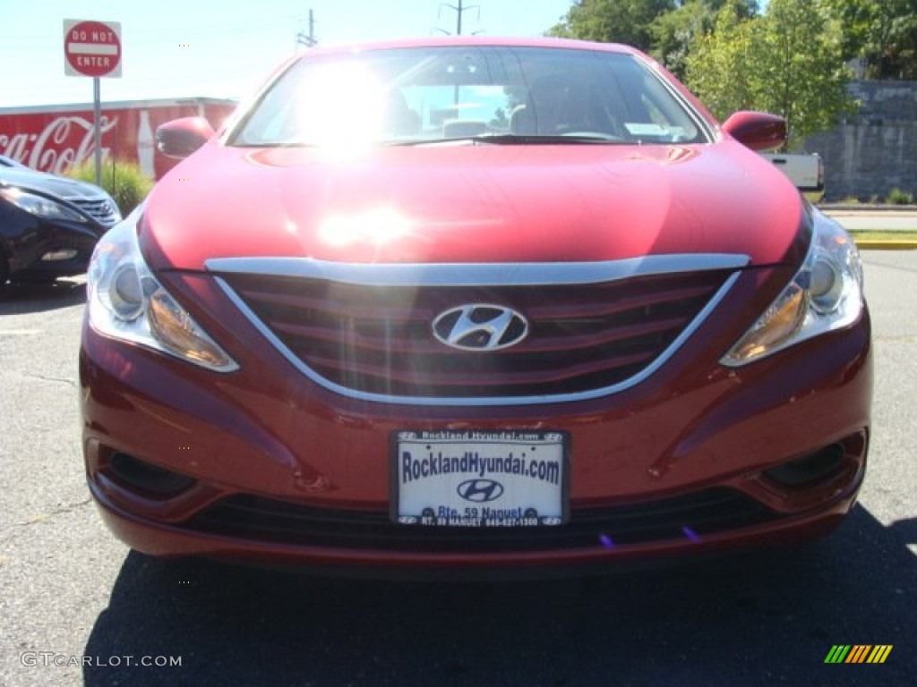 2012 Sonata GLS - Sparkling Ruby Red / Camel photo #2