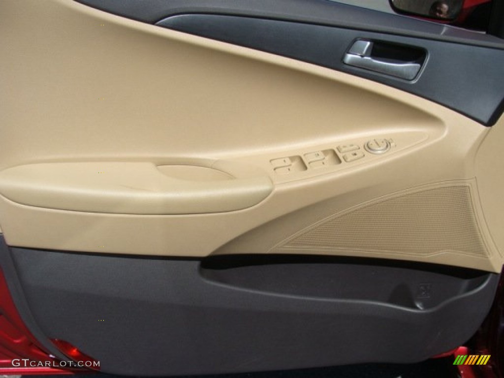2012 Sonata GLS - Sparkling Ruby Red / Camel photo #7