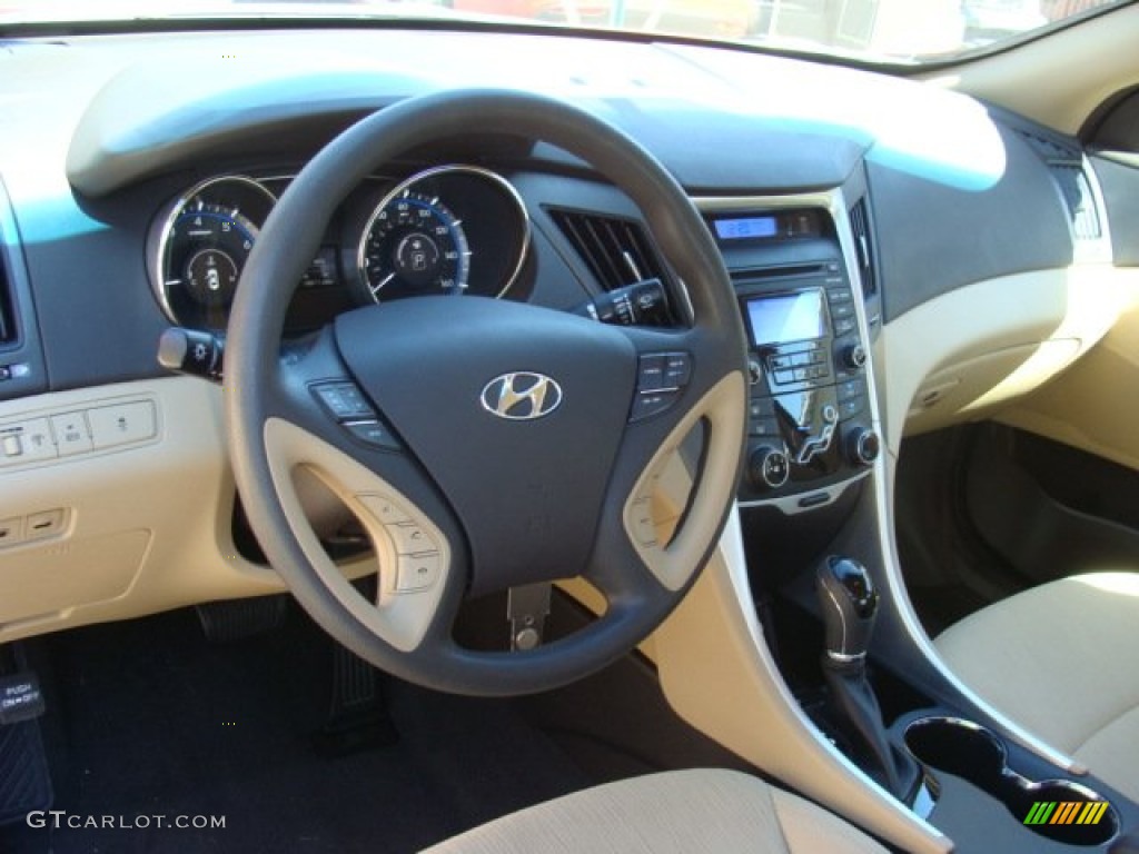 2012 Sonata GLS - Sparkling Ruby Red / Camel photo #9