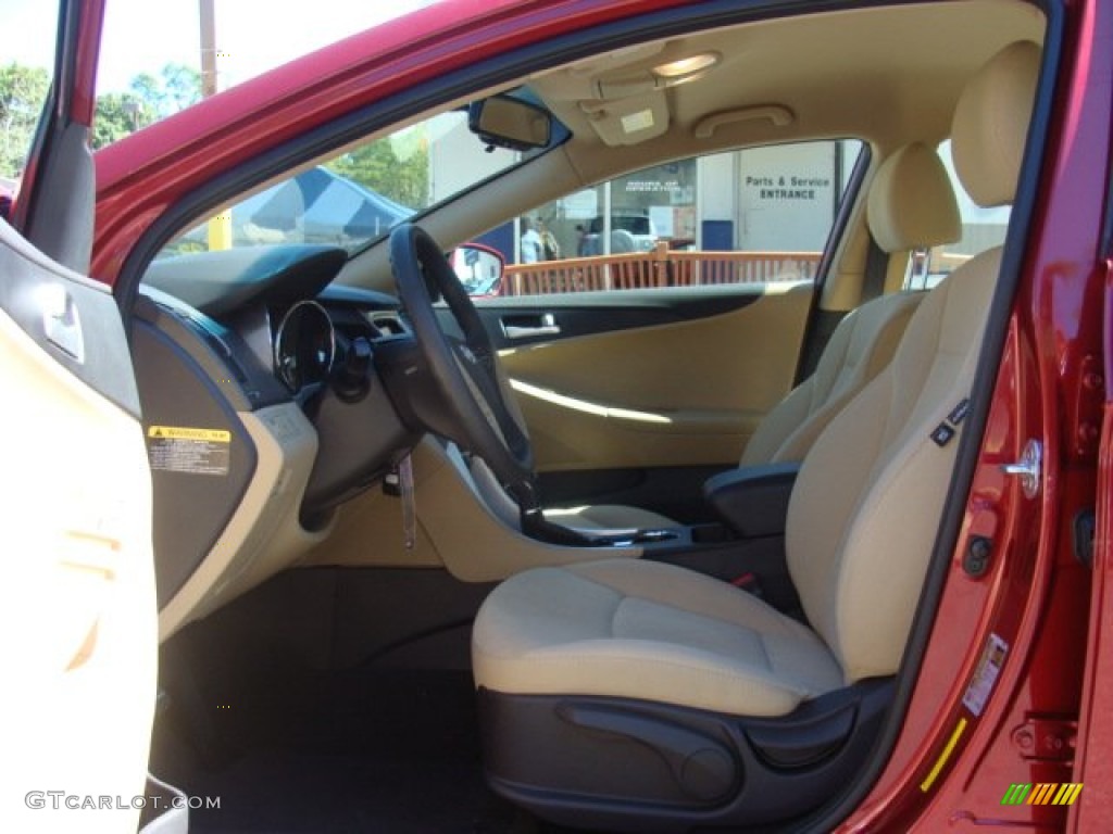 2012 Sonata GLS - Sparkling Ruby Red / Camel photo #10