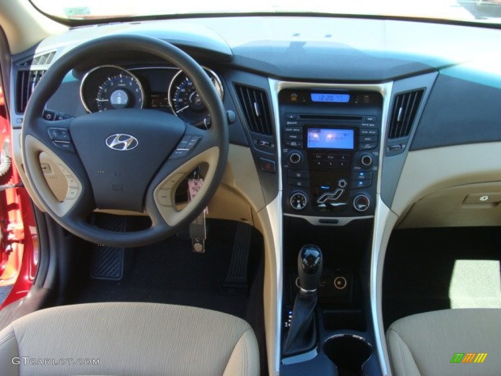 2012 Sonata GLS - Sparkling Ruby Red / Camel photo #11