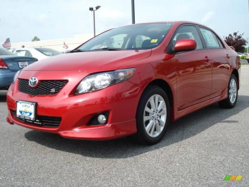 2009 Barcelona Red Metallic Toyota Corolla S 8584092