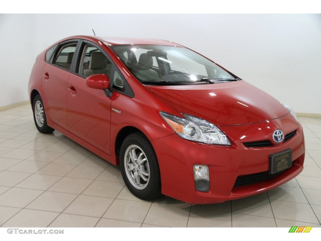 Barcelona Red Metallic Toyota Prius