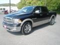 2010 Brilliant Black Crystal Pearl Dodge Ram 1500 Laramie Crew Cab  photo #3