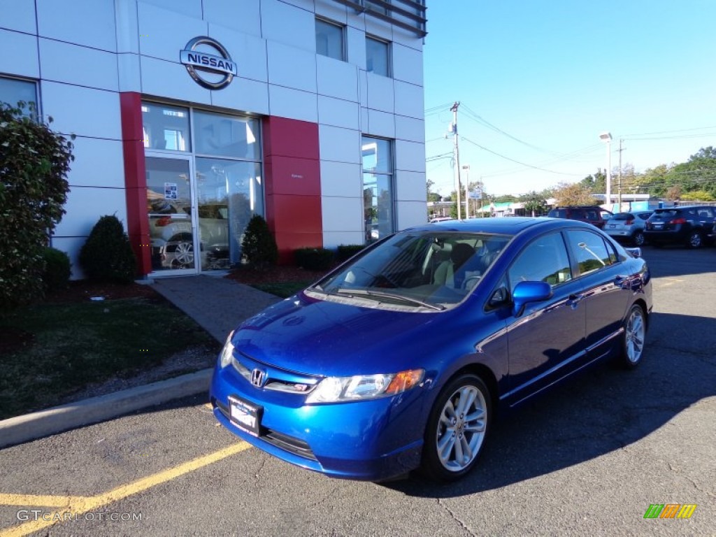 2007 Civic Si Sedan - Fiji Blue Metallic / Black photo #1