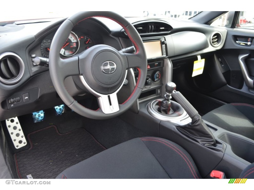 Black/Red Accents Interior 2013 Scion FR-S Sport Coupe Photo #86046624