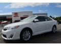 Super White 2013 Toyota Camry Hybrid XLE