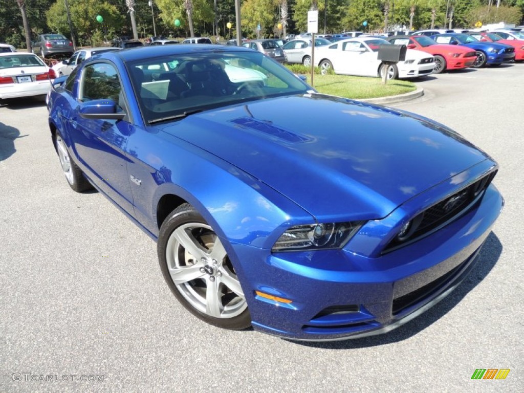 2013 Mustang GT Premium Coupe - Deep Impact Blue Metallic / Charcoal Black photo #1