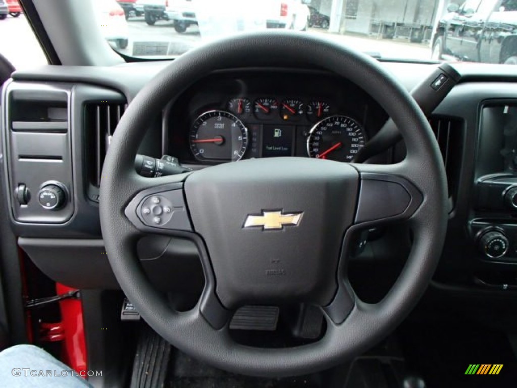 2014 Chevrolet Silverado 1500 WT Regular Cab 4x4 Jet Black/Dark Ash Steering Wheel Photo #86050719