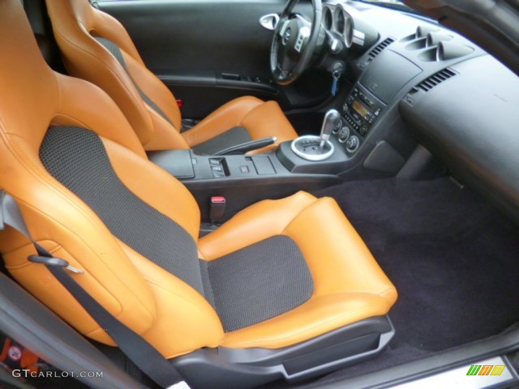 Burnt Orange Interior 2004 Nissan 350Z Touring Roadster Photo #86054965