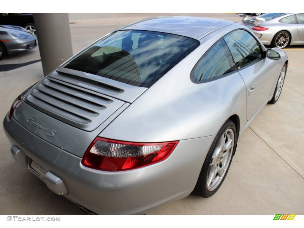 2008 911 Carrera S Coupe - Arctic Silver Metallic / Black photo #7