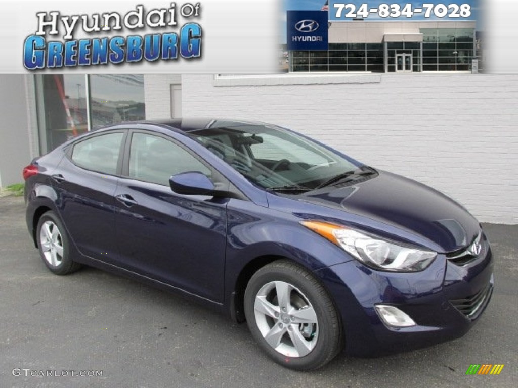 2013 Elantra GLS - Indigo Night / Gray photo #1