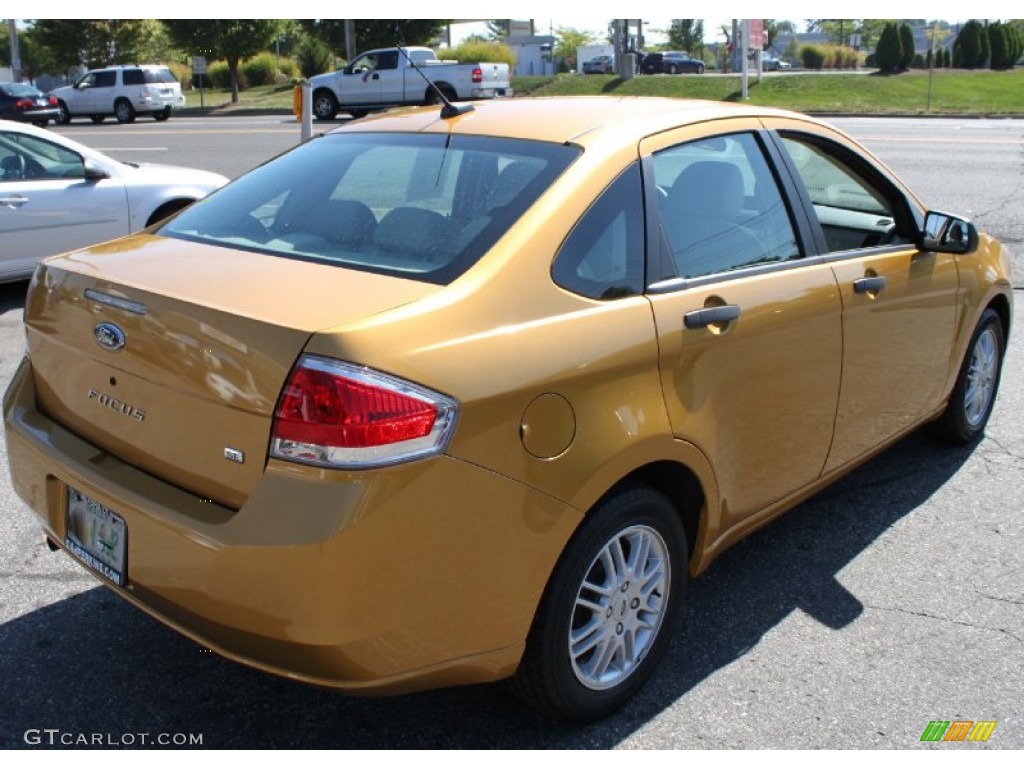 2009 Focus SE Sedan - Amber Gold Metallic / Medium Stone photo #6