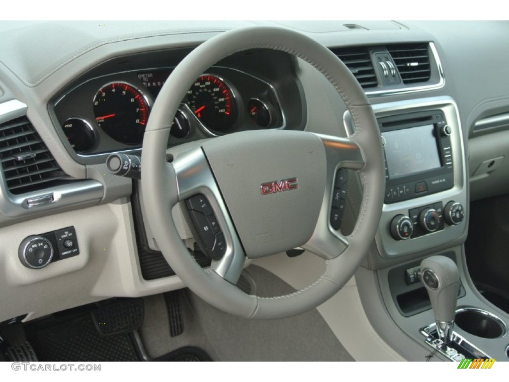 2014 GMC Acadia SLE Light Titanium Steering Wheel Photo #86062047