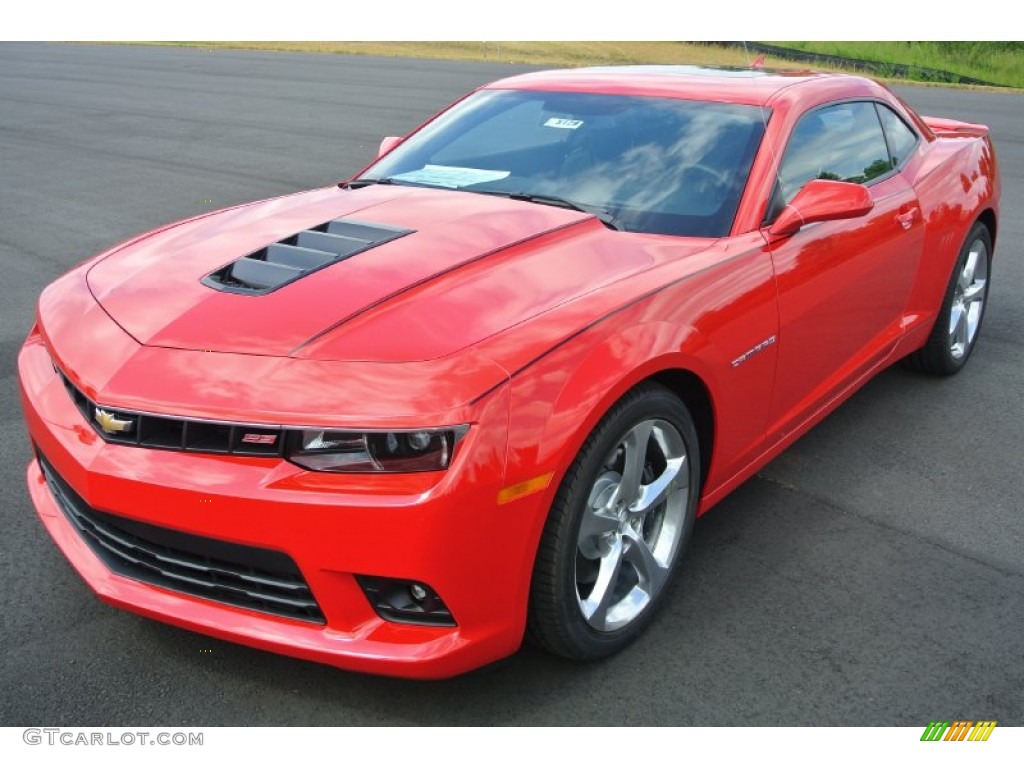 2014 Camaro SS Coupe - Red Hot / Black photo #2