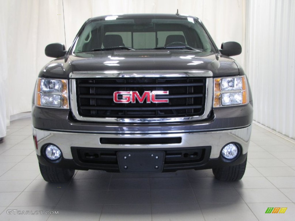 2010 Sierra 1500 SLE Extended Cab 4x4 - Storm Gray Metallic / Ebony photo #2