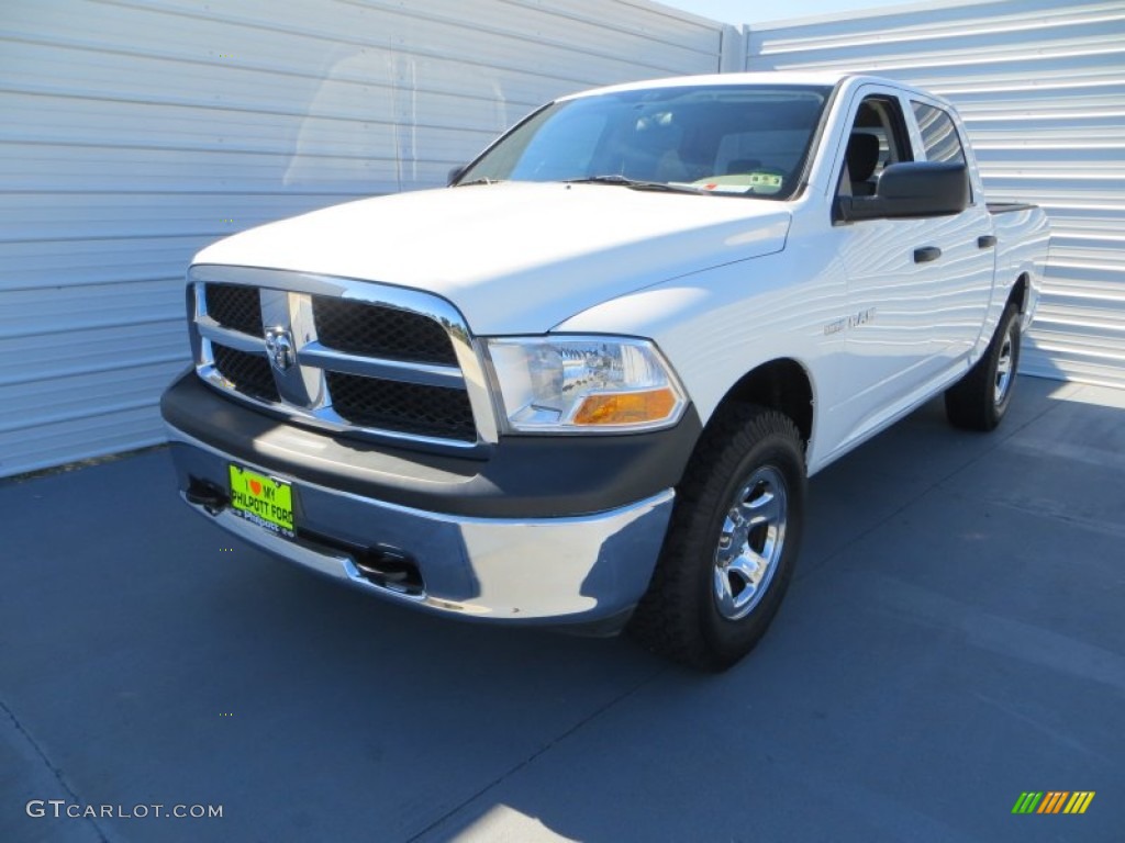 2010 Ram 1500 ST Crew Cab 4x4 - Stone White / Dark Slate Gray photo #7