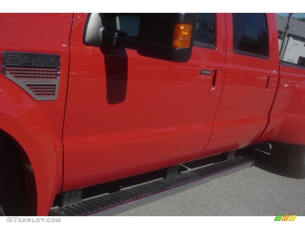 2010 F450 Super Duty Lariat Crew Cab 4x4 Dually - Bright Red / Camel photo #16