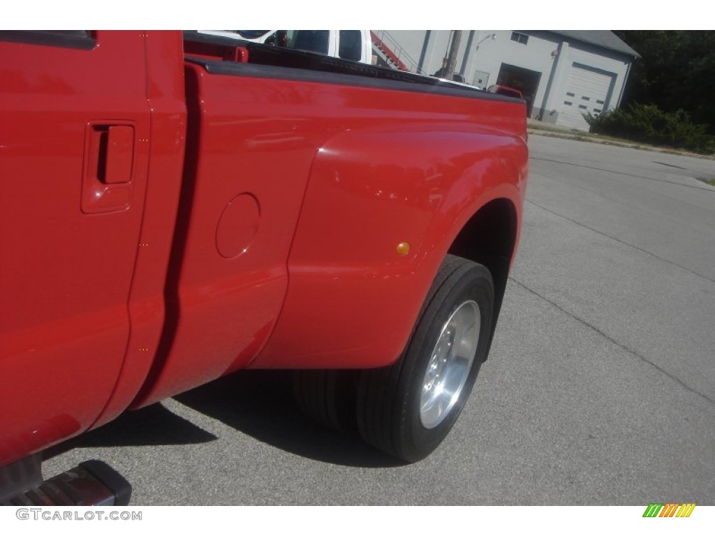 2010 F450 Super Duty Lariat Crew Cab 4x4 Dually - Bright Red / Camel photo #19