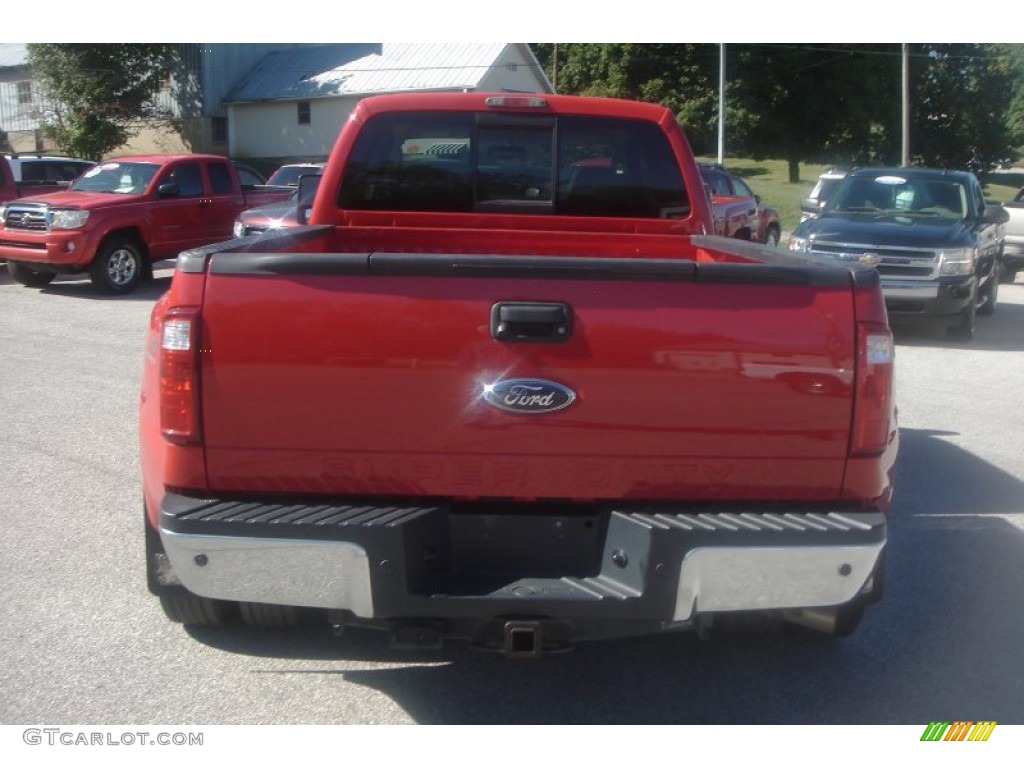 2010 F450 Super Duty Lariat Crew Cab 4x4 Dually - Bright Red / Camel photo #25