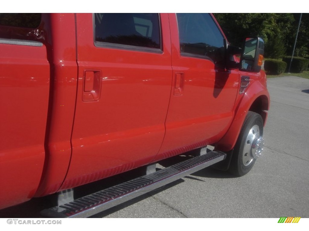 2010 F450 Super Duty Lariat Crew Cab 4x4 Dually - Bright Red / Camel photo #40