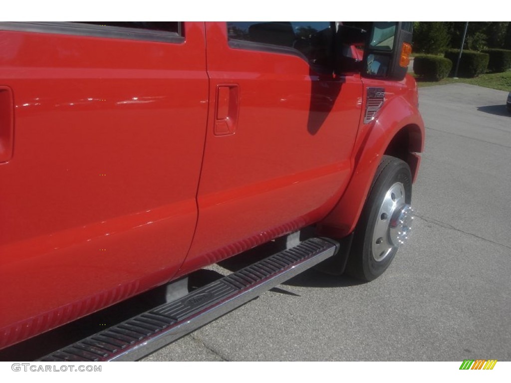 2010 F450 Super Duty Lariat Crew Cab 4x4 Dually - Bright Red / Camel photo #41