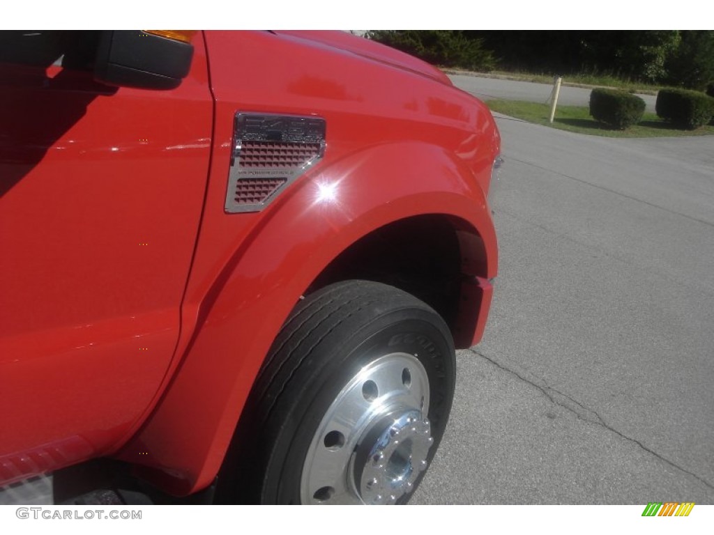 2010 F450 Super Duty Lariat Crew Cab 4x4 Dually - Bright Red / Camel photo #43