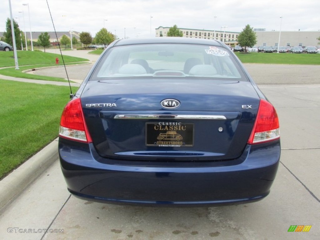 2007 Spectra EX Sedan - Deep Ocean Blue / Gray photo #4