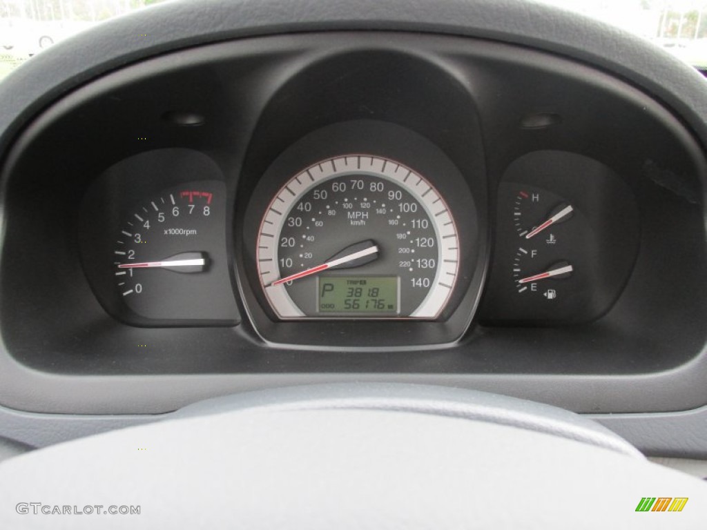 2007 Spectra EX Sedan - Deep Ocean Blue / Gray photo #12