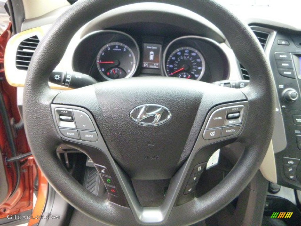 2013 Hyundai Santa Fe Sport AWD Beige Steering Wheel Photo #86066667