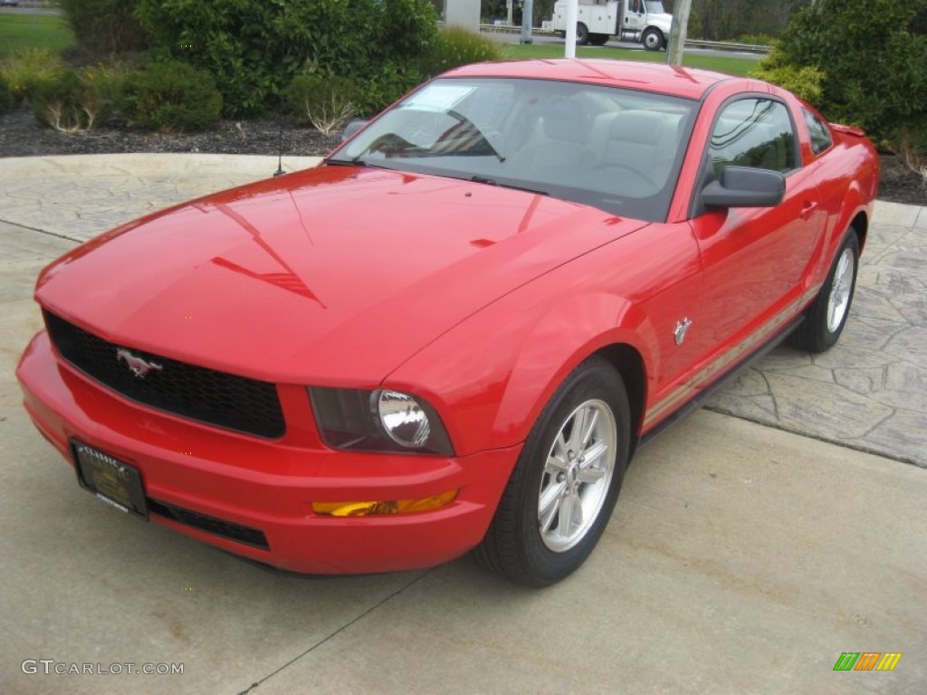 2009 Mustang V6 Coupe - Torch Red / Medium Parchment photo #1