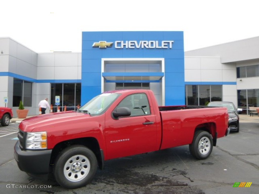 2013 Silverado 1500 Work Truck Regular Cab - Victory Red / Dark Titanium photo #1