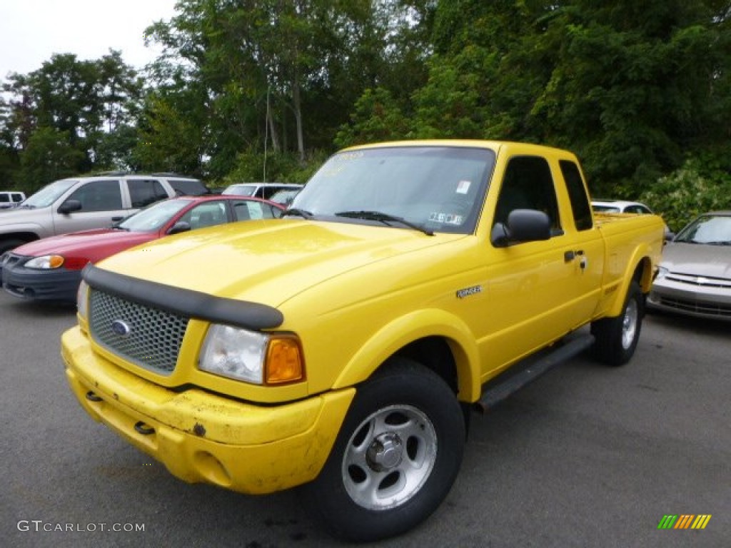 2001 Ranger Edge SuperCab 4x4 - Chrome Yellow / Dark Graphite photo #1