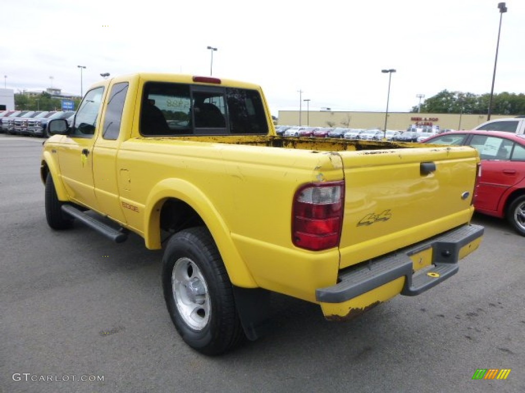 2001 Ranger Edge SuperCab 4x4 - Chrome Yellow / Dark Graphite photo #2
