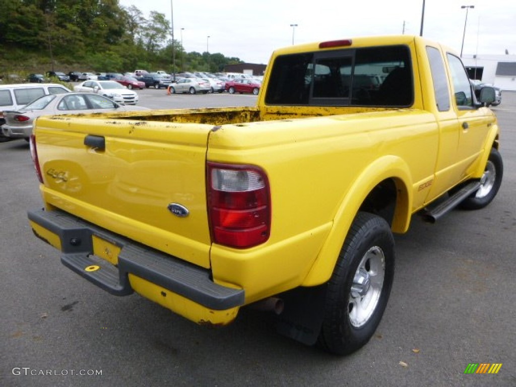 2001 Ranger Edge SuperCab 4x4 - Chrome Yellow / Dark Graphite photo #4