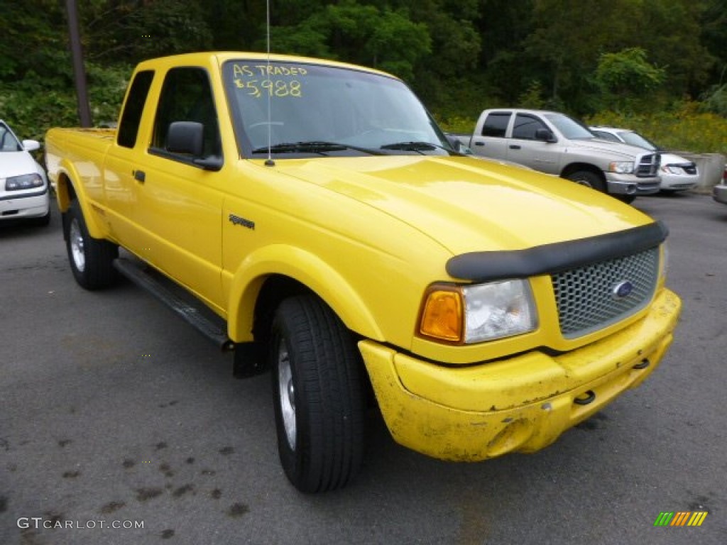 2001 Ranger Edge SuperCab 4x4 - Chrome Yellow / Dark Graphite photo #5