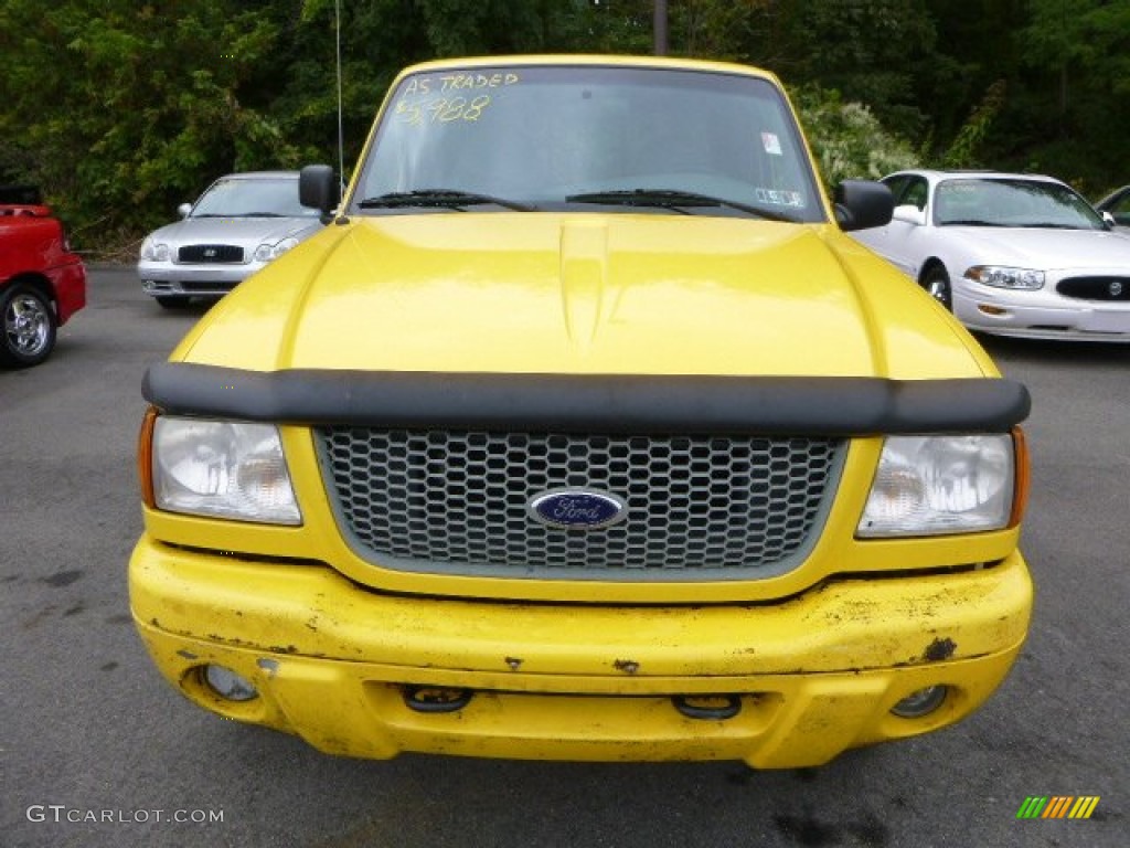 2001 Ranger Edge SuperCab 4x4 - Chrome Yellow / Dark Graphite photo #6