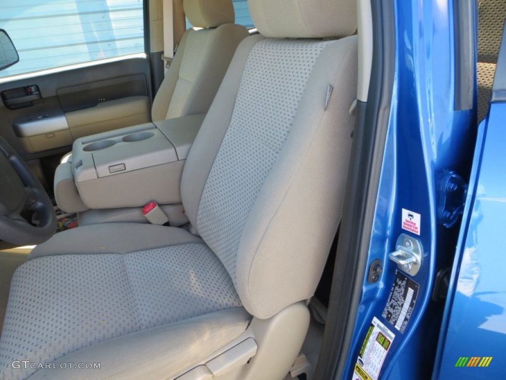 2008 Tundra Double Cab 4x4 - Blue Streak Metallic / Beige photo #37