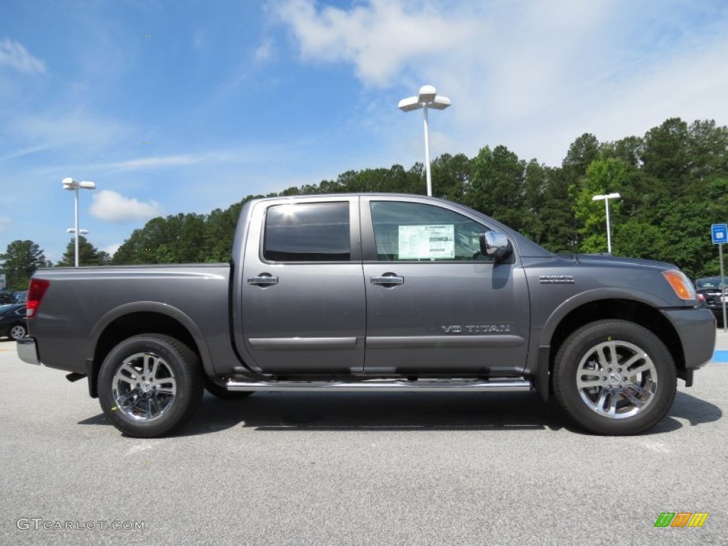 Gun Metallic 2013 Nissan Titan SL Crew Cab 4x4 Exterior Photo #86071096