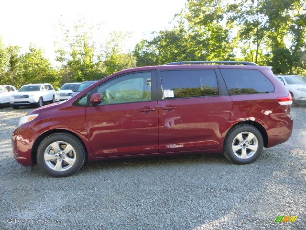 2014 Sienna LE - Salsa Red Pearl / Bisque photo #6