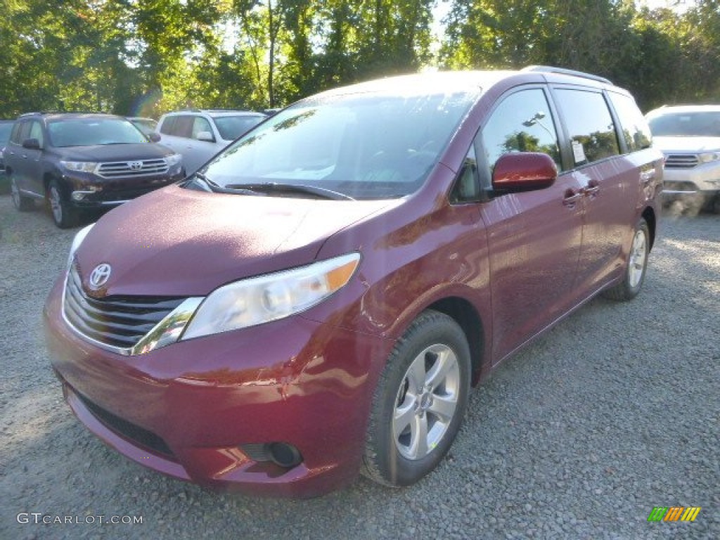 2014 Sienna LE - Salsa Red Pearl / Bisque photo #7