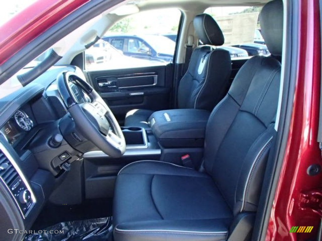Black Interior 2014 Ram 1500 Laramie Longhorn Crew Cab 4x4 Photo #86071627