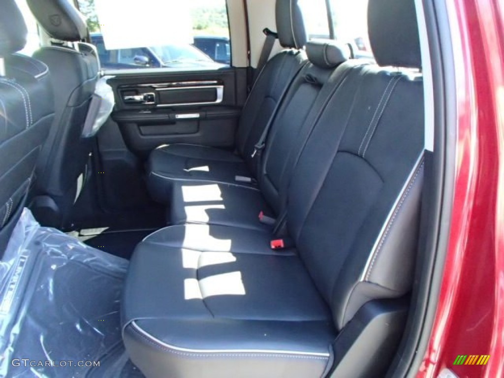 Black Interior 2014 Ram 1500 Laramie Longhorn Crew Cab 4x4 Photo #86071651